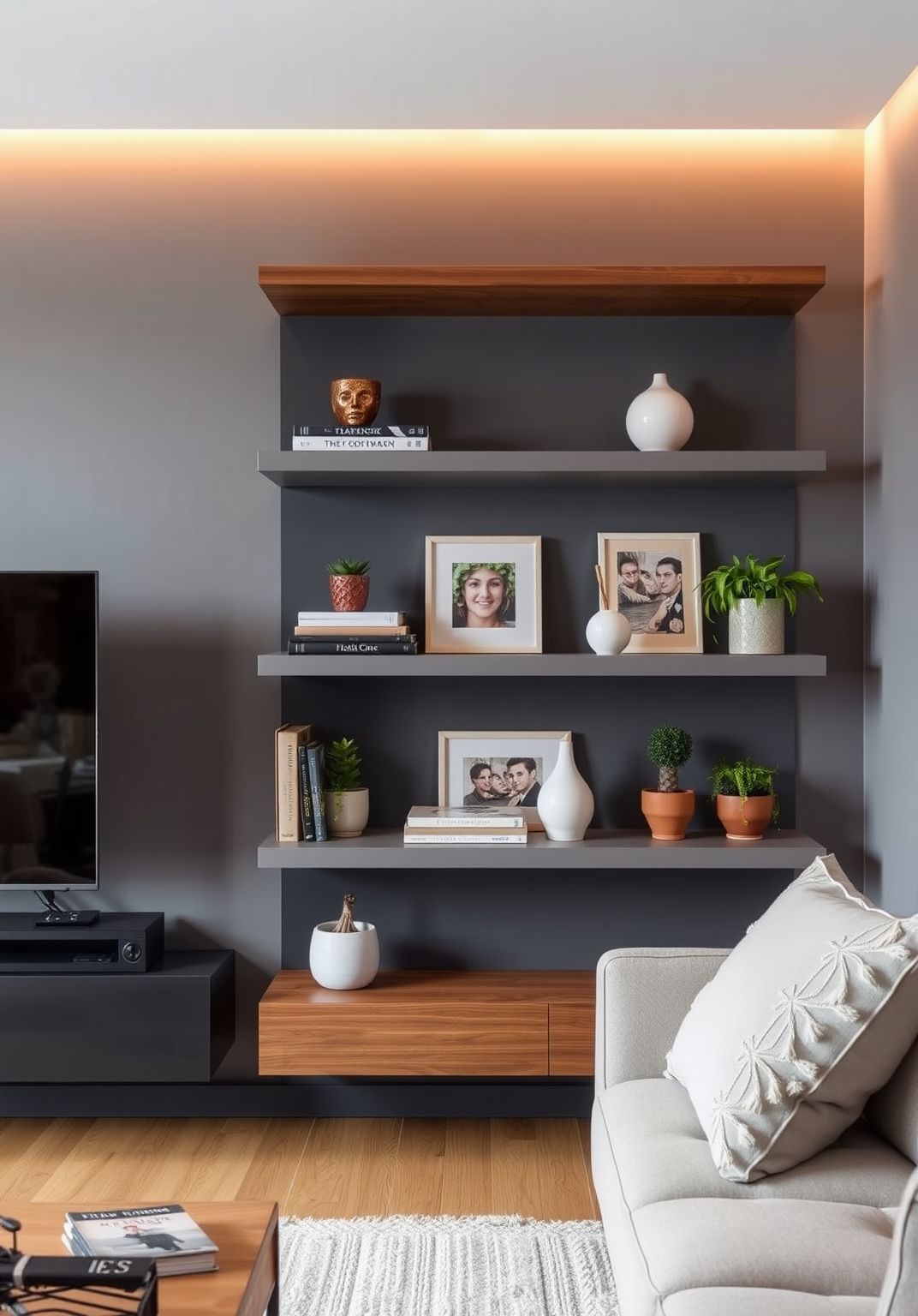 14. Incorporate Floating Shelves
