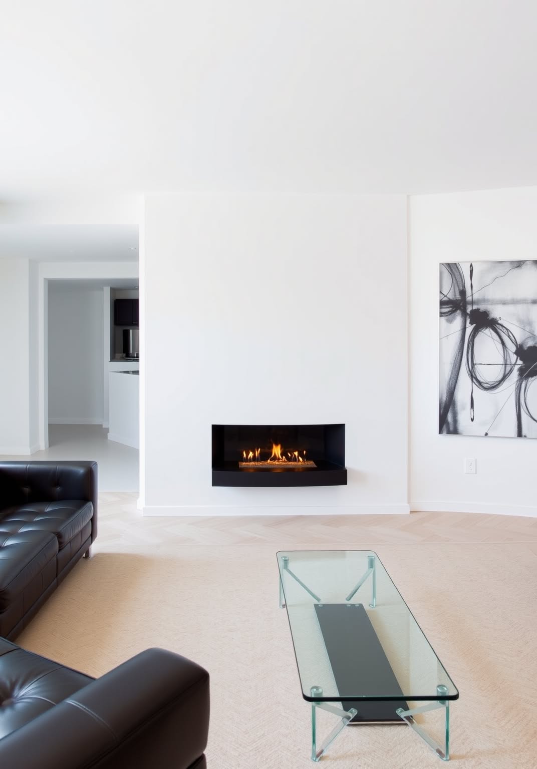 10. Floating Fireplace for a Futuristic Touch