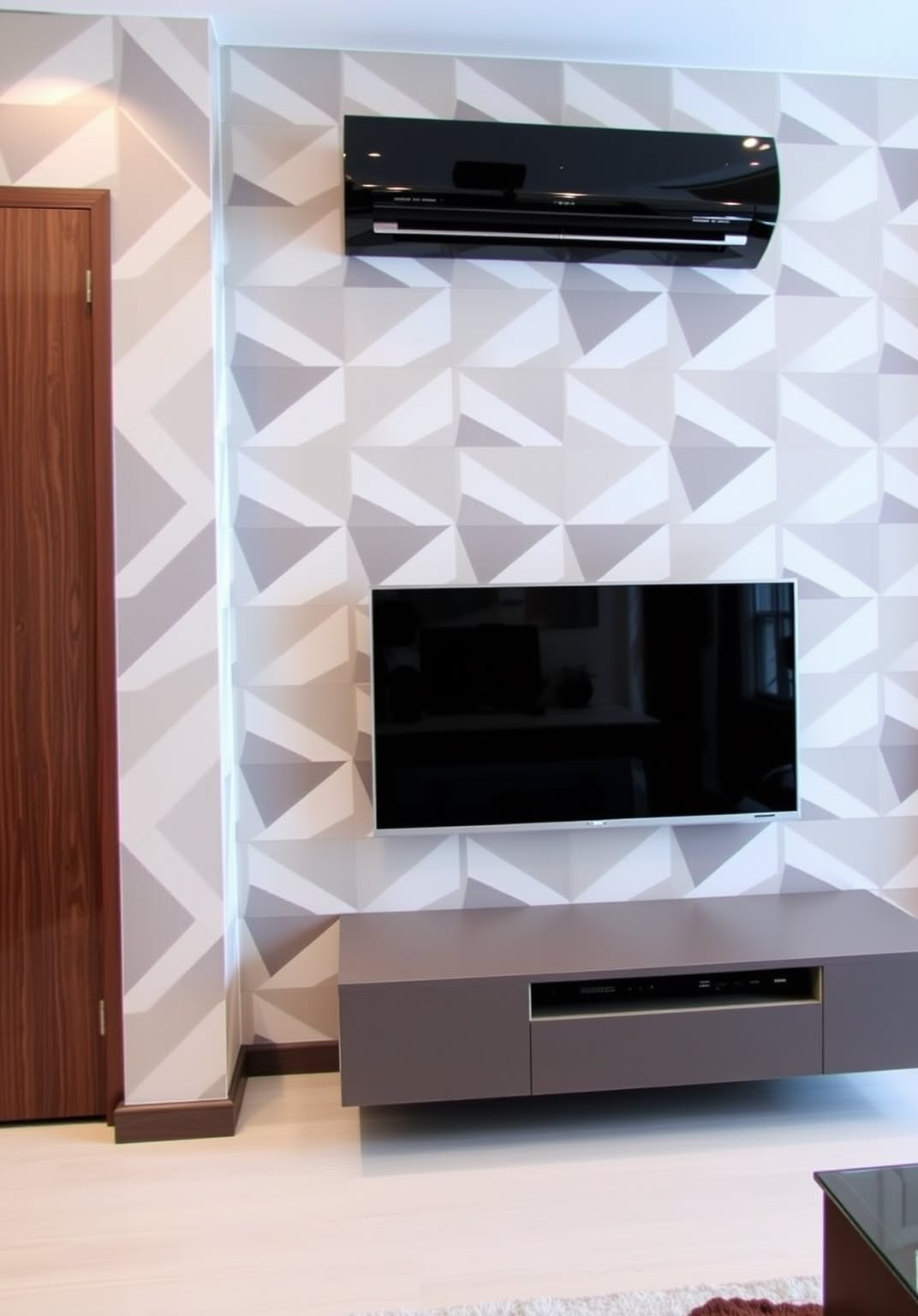 12. Accent Wall with Geometric Patterns