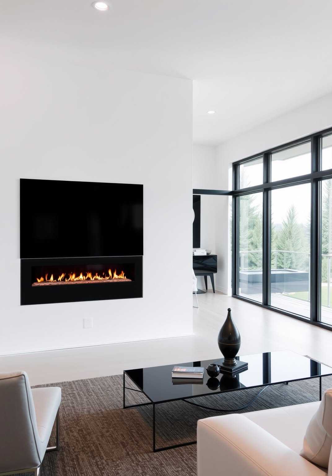 12. Sleek Linear Gas Fireplace