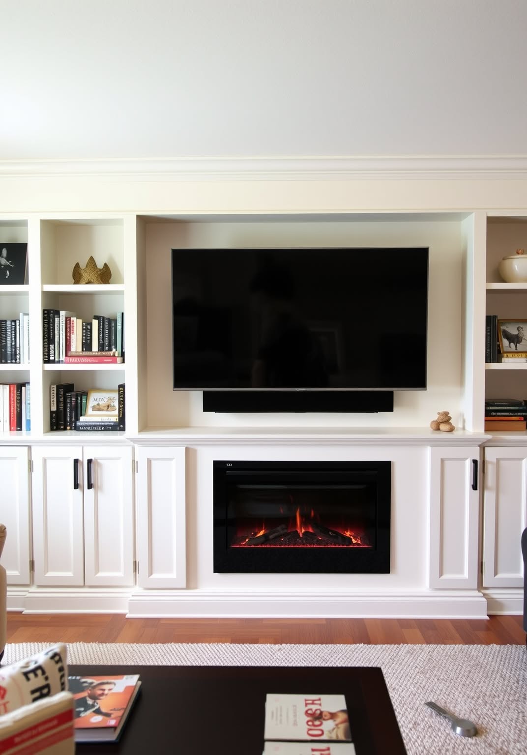 13. Built-In Media Wall with Fireplace