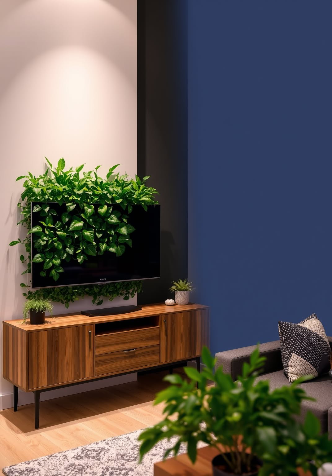 14. Nature-Inspired Wall with Greenery
