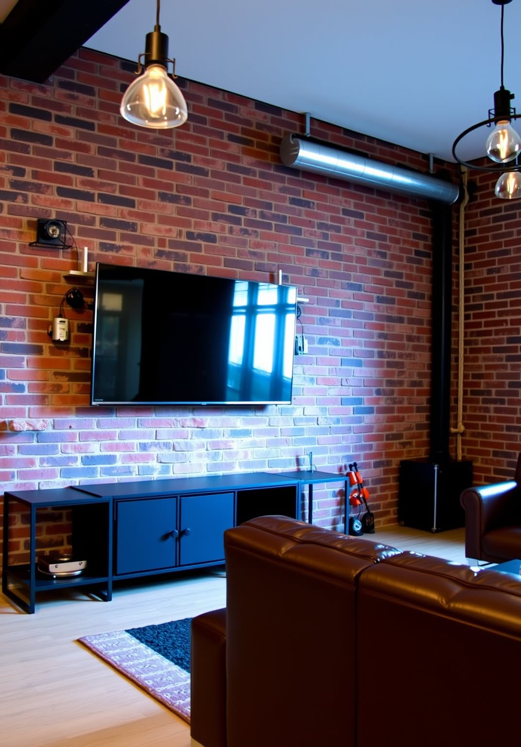 15. Industrial Chic with Exposed Brick