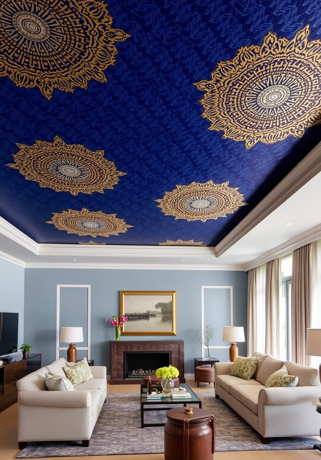 16. Go Bold with a Statement Ceiling