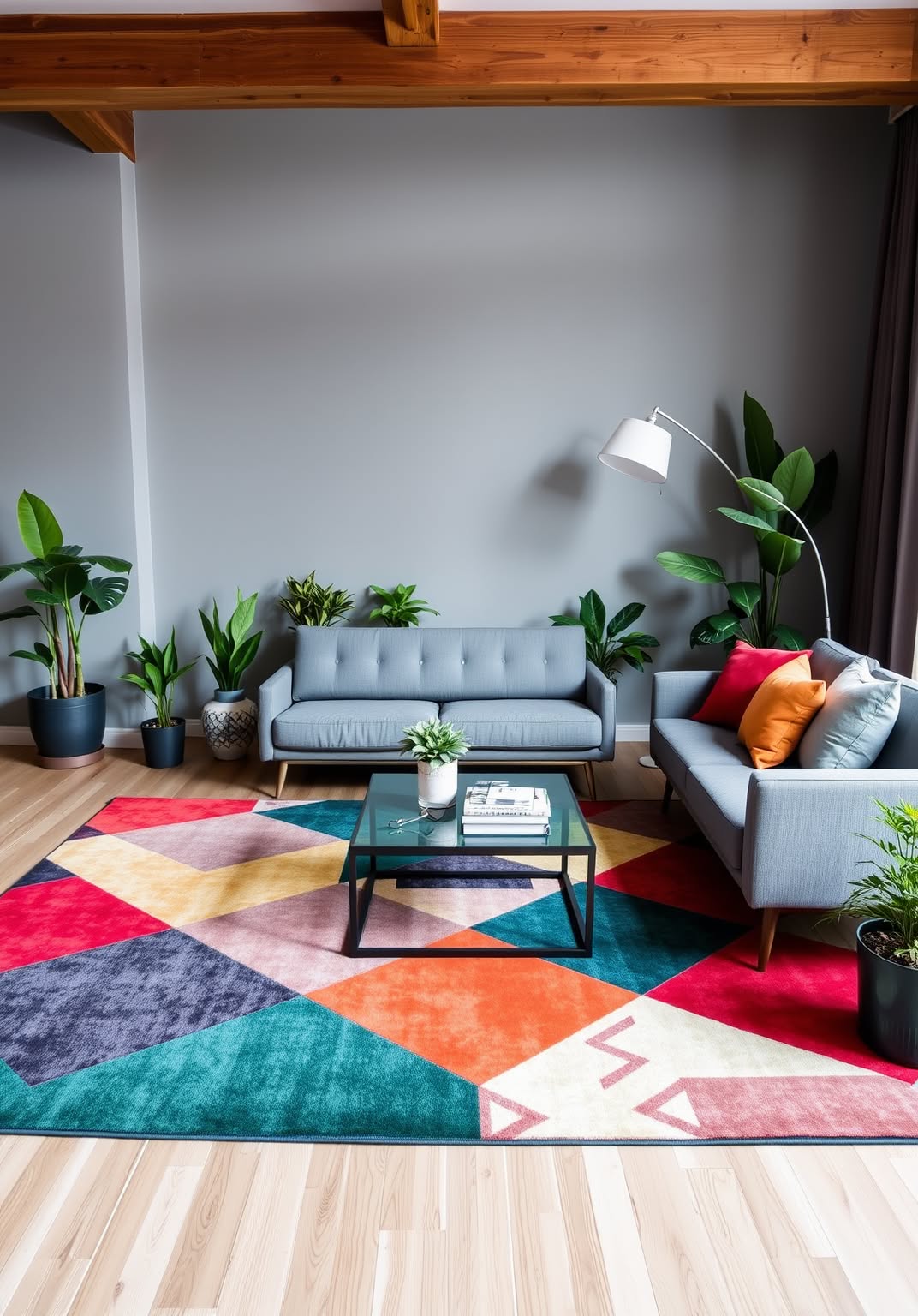 21. Add a Statement Rug to Anchor the Space