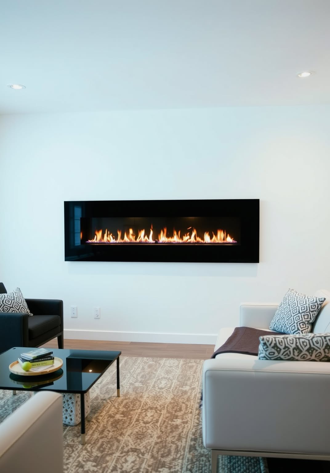 21. Minimalist Linear Gas Fireplace