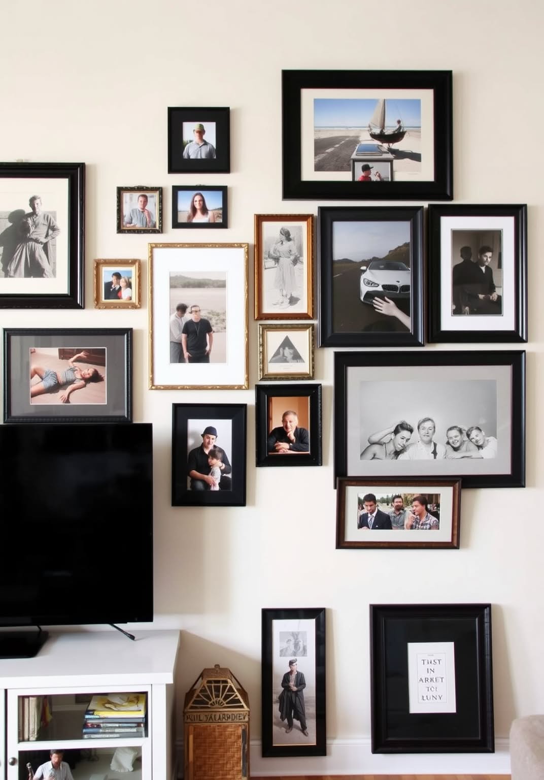 4. Gallery Wall Around the TV