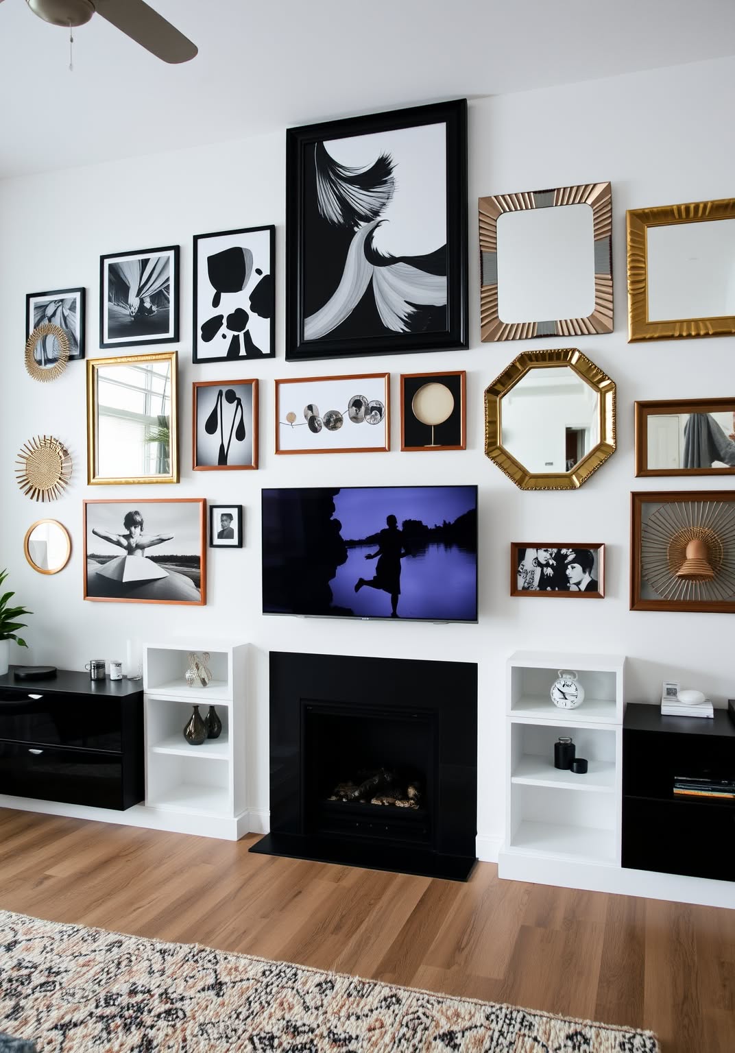 6. Create a Gallery Wall Around Your TV