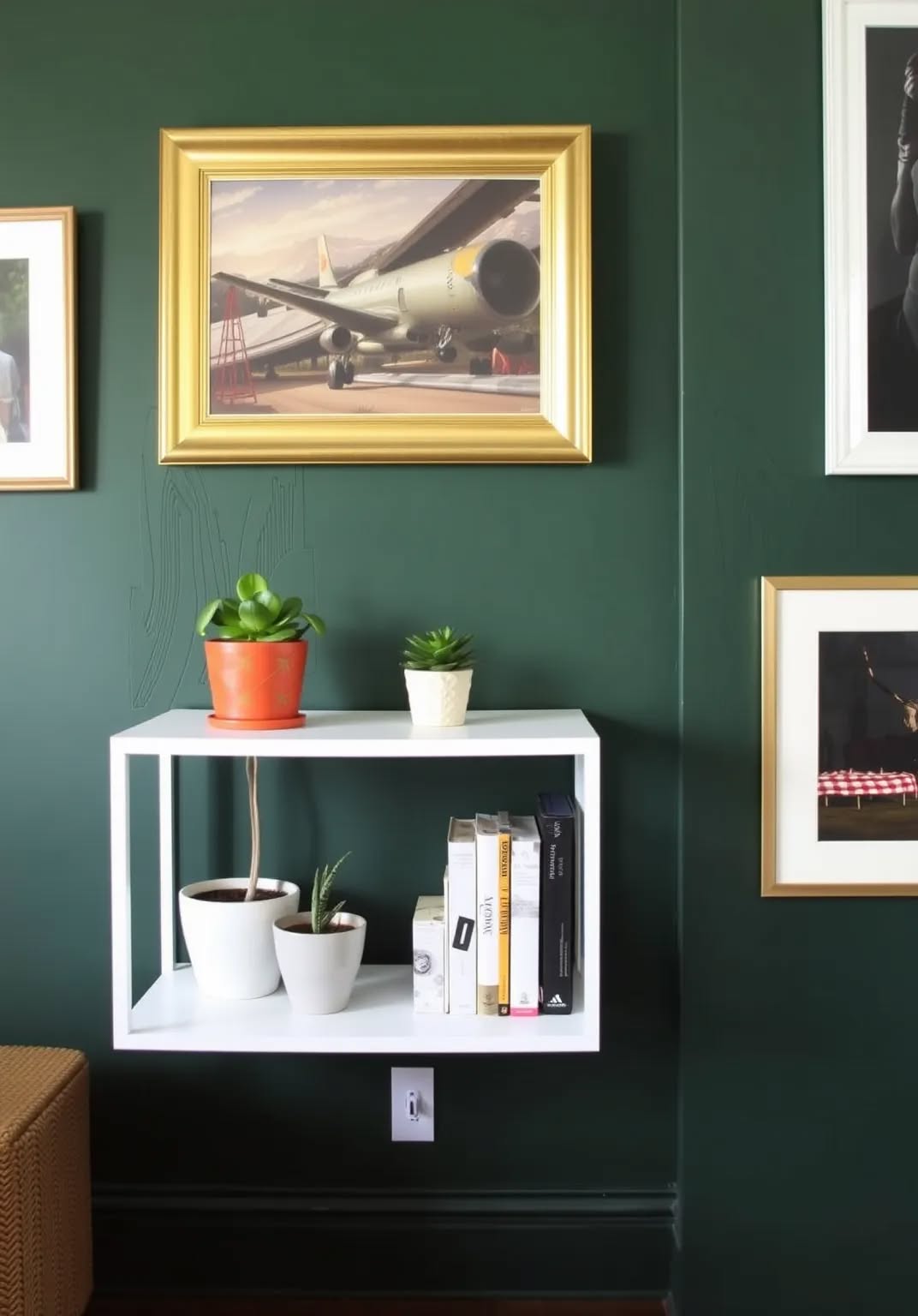 12. Create a Dark Green Accent Wall for Drama