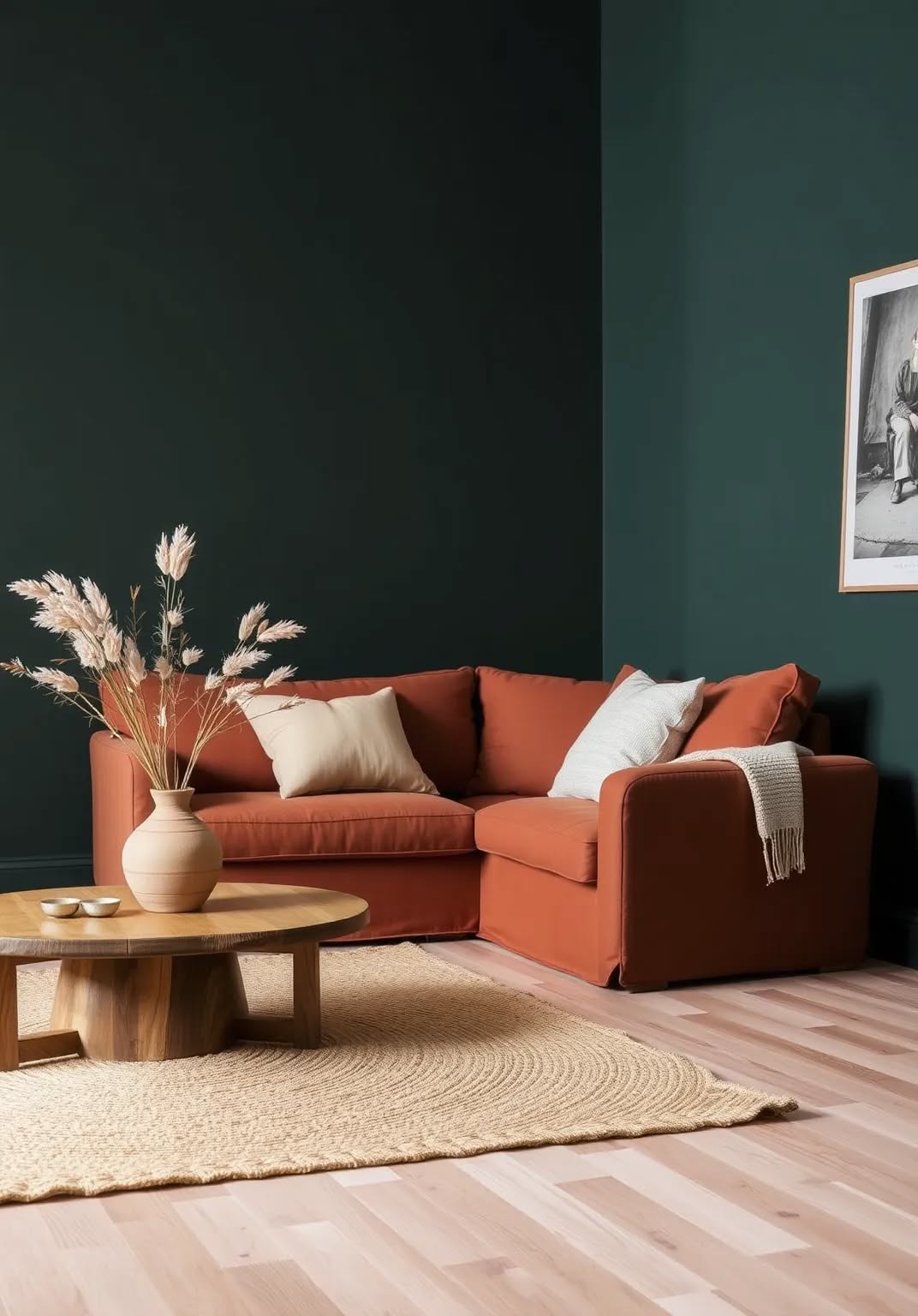 24. Dark Green and Terracotta Color Palette