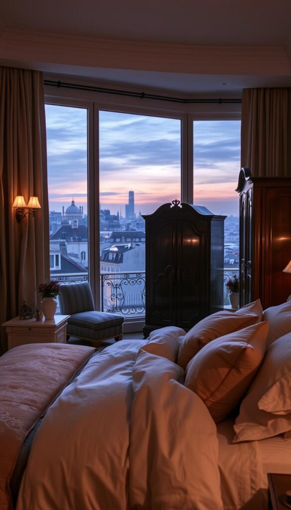 Parisian urban bedroom style Parisian urban bedroom style