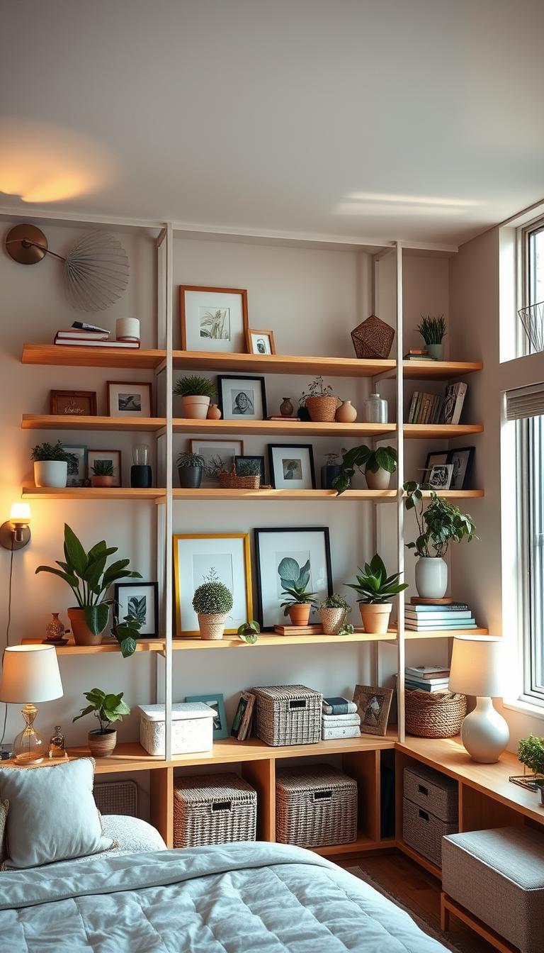 bedroom shelving ideas