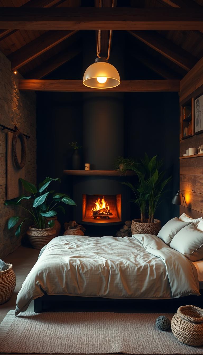 dark earthy bedroom