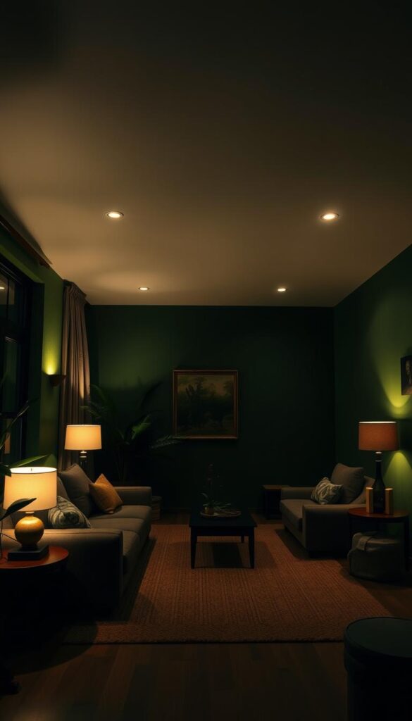 dark green living room lighting dark green living room lighting