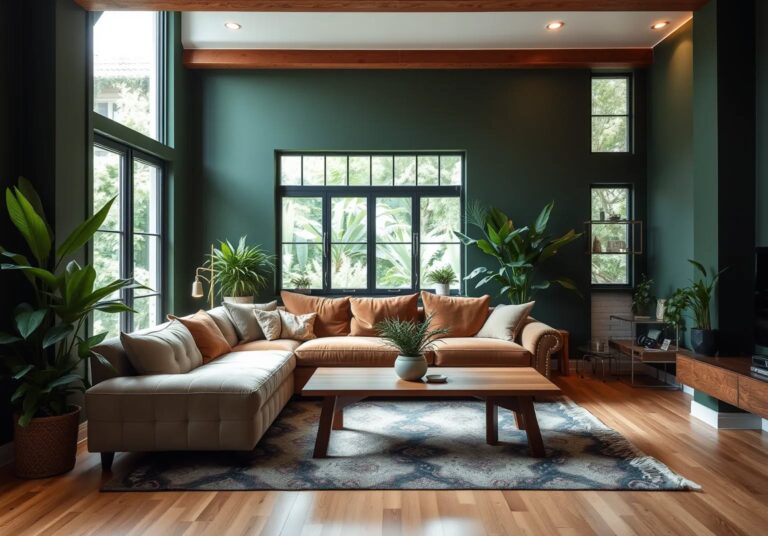 27 Dark Green Living Room Ideas That Bring Nature Indoors