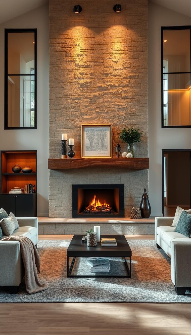 living room fireplace