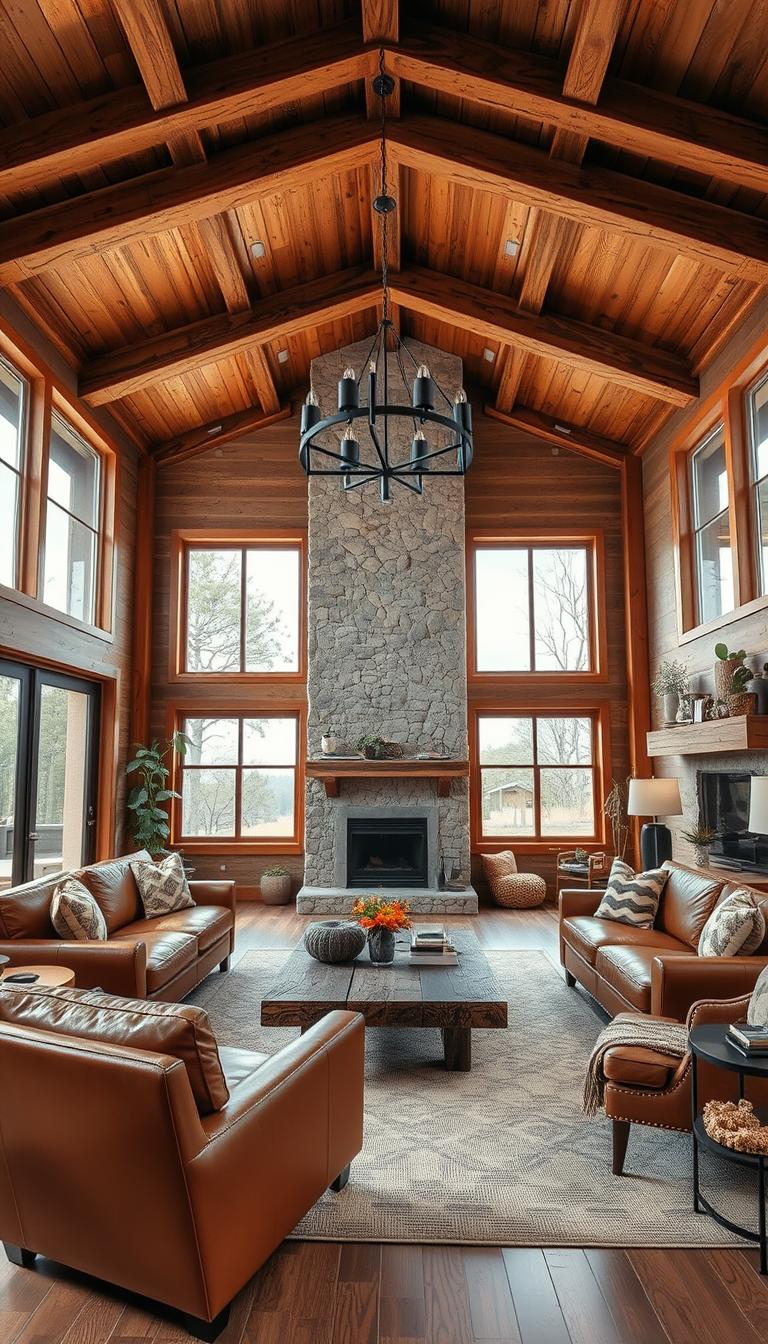 modern rustic living room