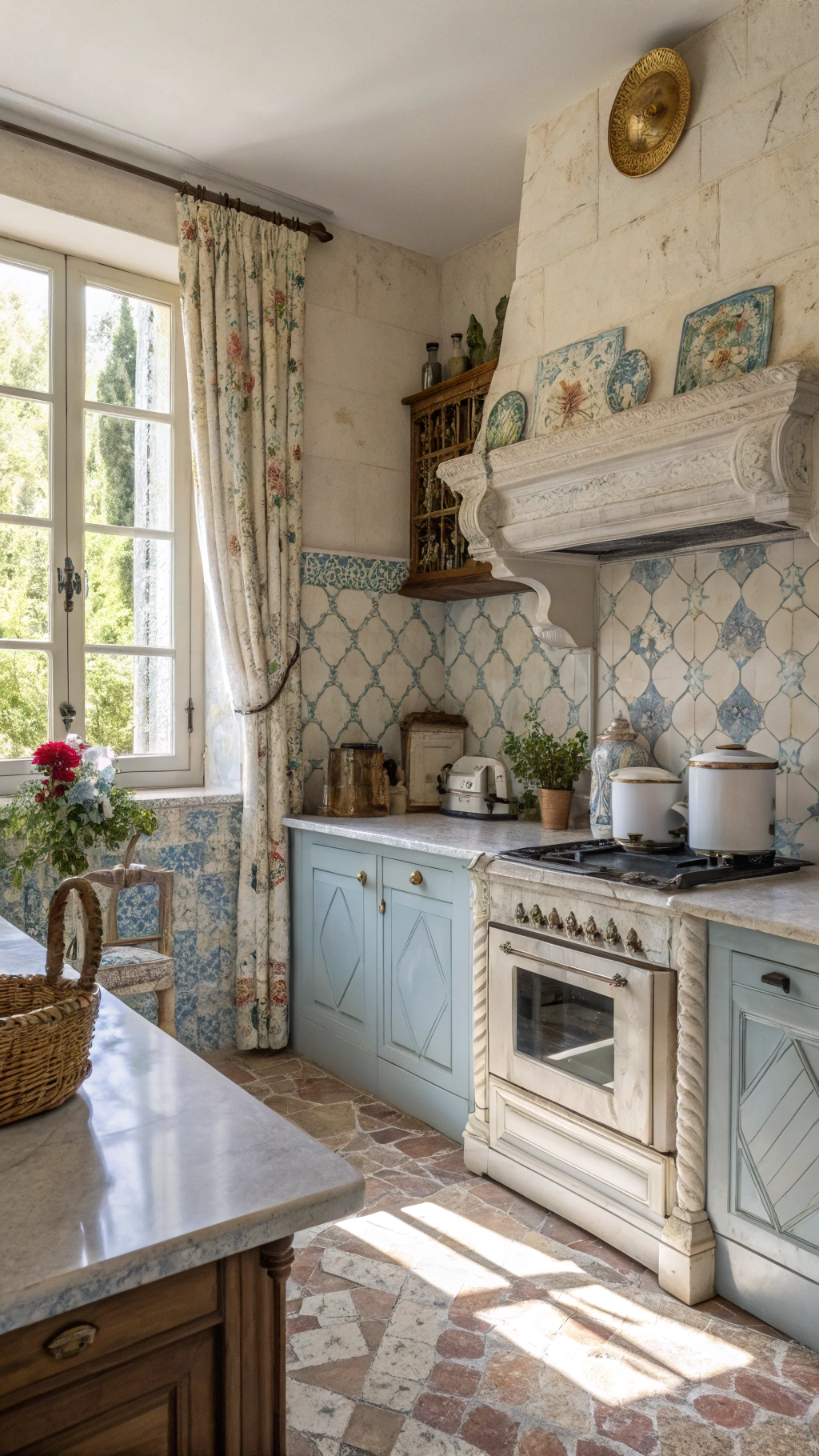 Mosaic Tiles for a French Country Kitchen Backsplash