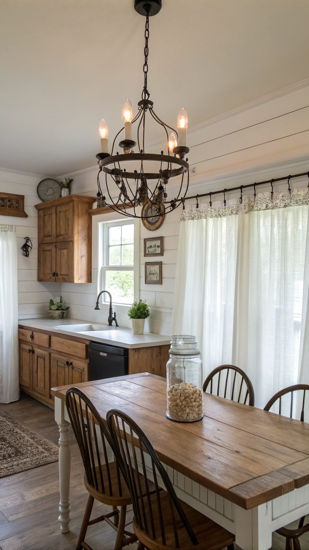 small farmhouse kitchen decor: Lighting Ideas for a Kitchen Farmhouse Style