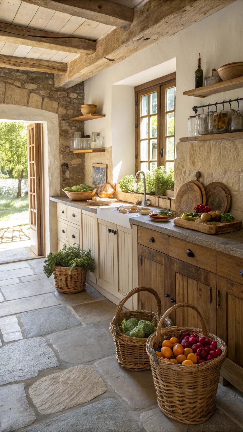 french country cottage kitchen: Natural Kitchens: Embracing Organic Materials