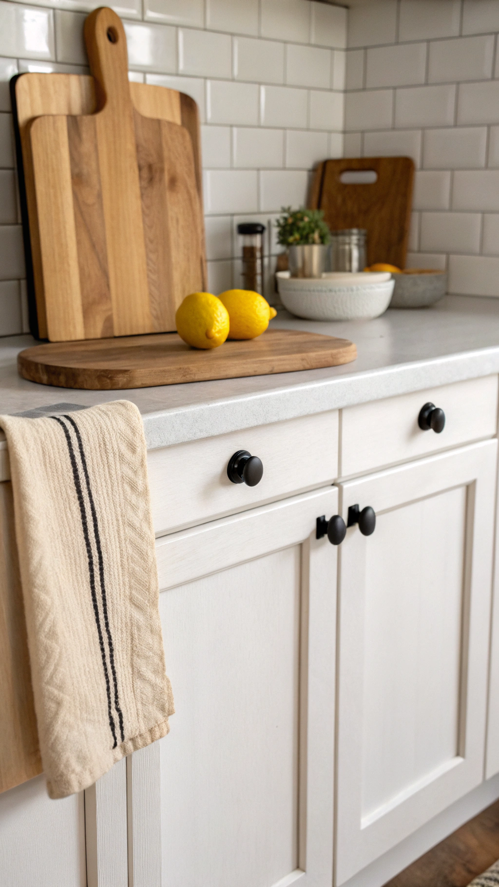 4. White Kitchen Wood Accents: Small Touches, Big Impact