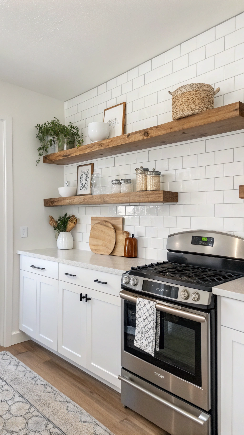 7. Go Minimalist with Floating Shelves