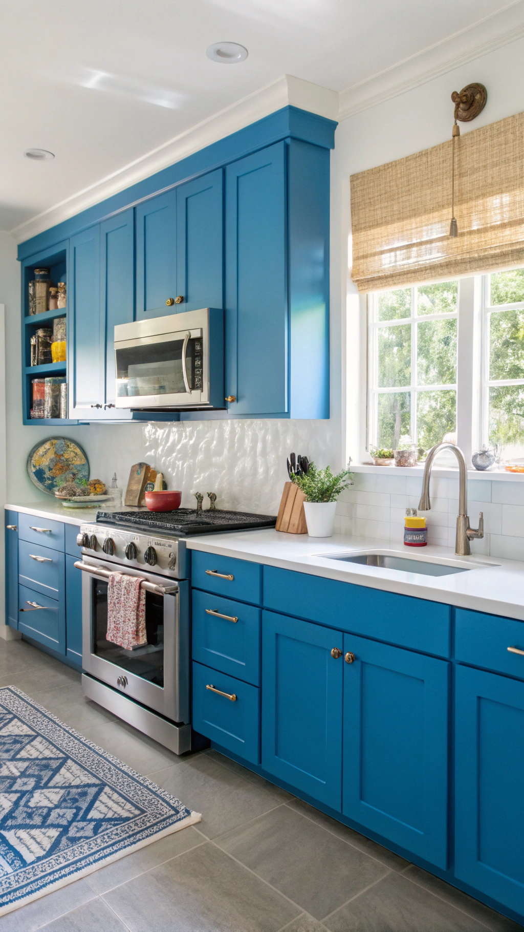 8. Add a Pop of Color with Painted Cabinets