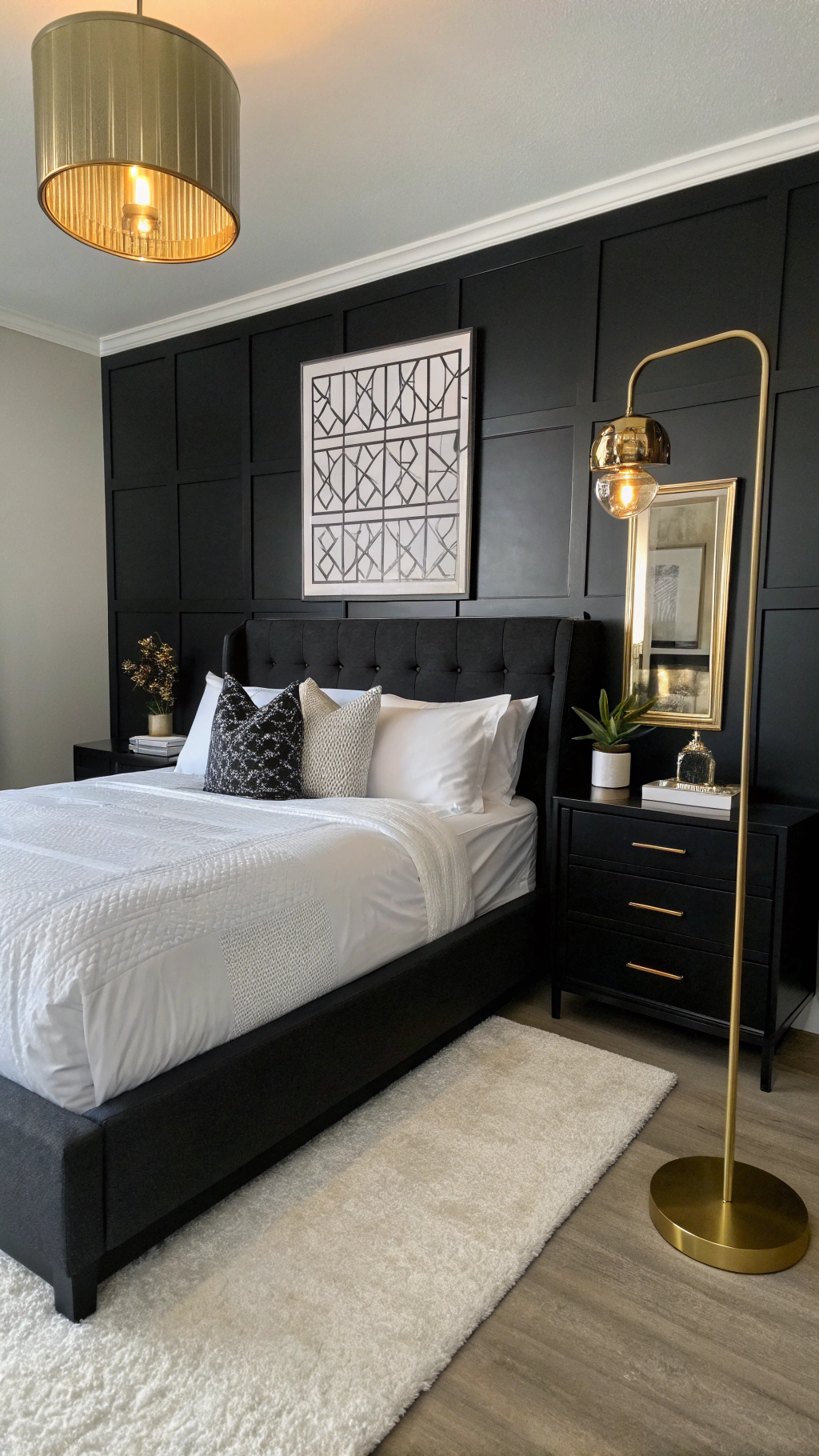 5. Modern Black Bedroom: Sleek and Sexy