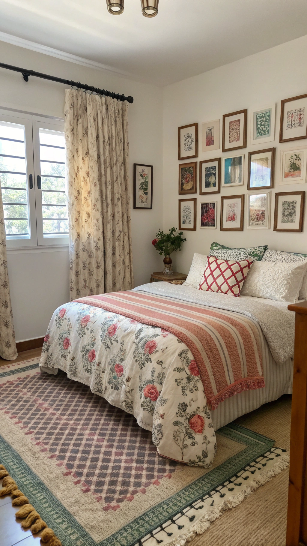 7. Mix Patterns and Textures for a Relaxing Bedroom