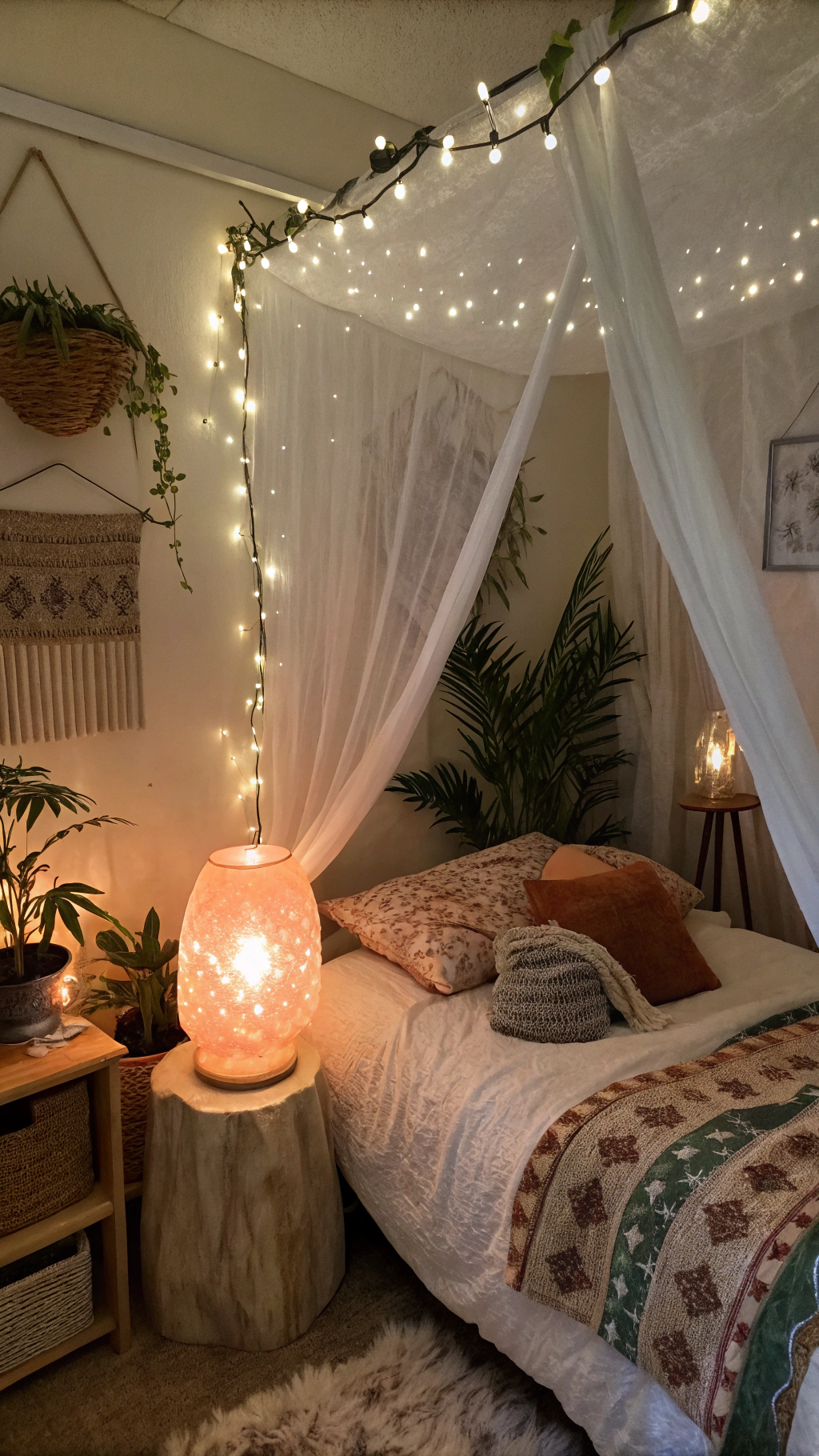 3. Design a Cozy Boho Bedroom with Soft Lighting