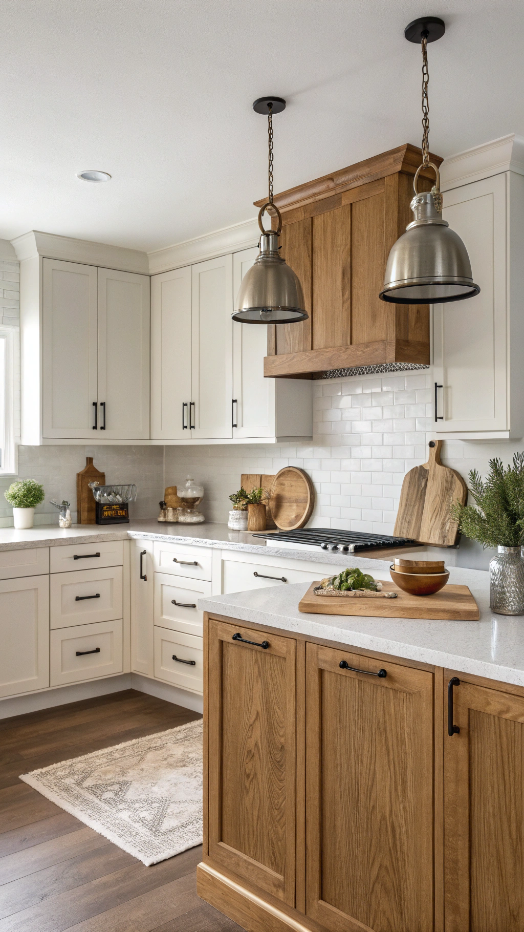 two tone kitchen cabinets wood and white: Styling Tips for White Oak Two Tone Kitchen Cabinets