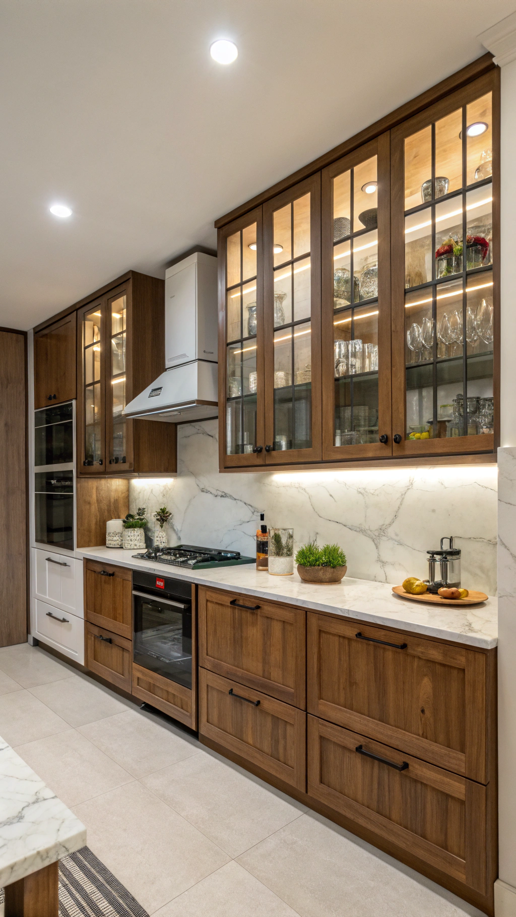 2. Go Bold with Non Symmetrical Kitchen Cabinets