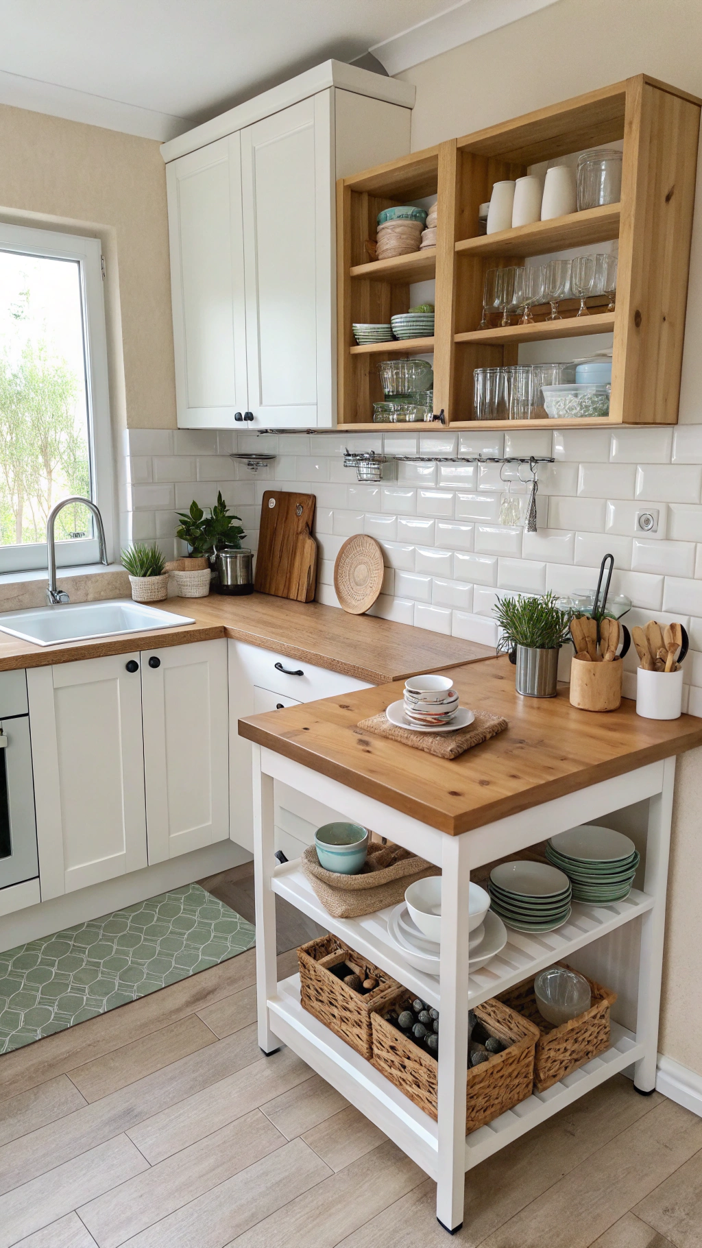 two tone kitchen cabinets wood and white: Maximizing Space with Two Tone Wood And White Kitchen Cabinets