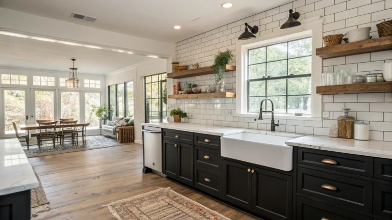 Modern Farmhouse Kitchens Black: Stunning Dark Cabinets