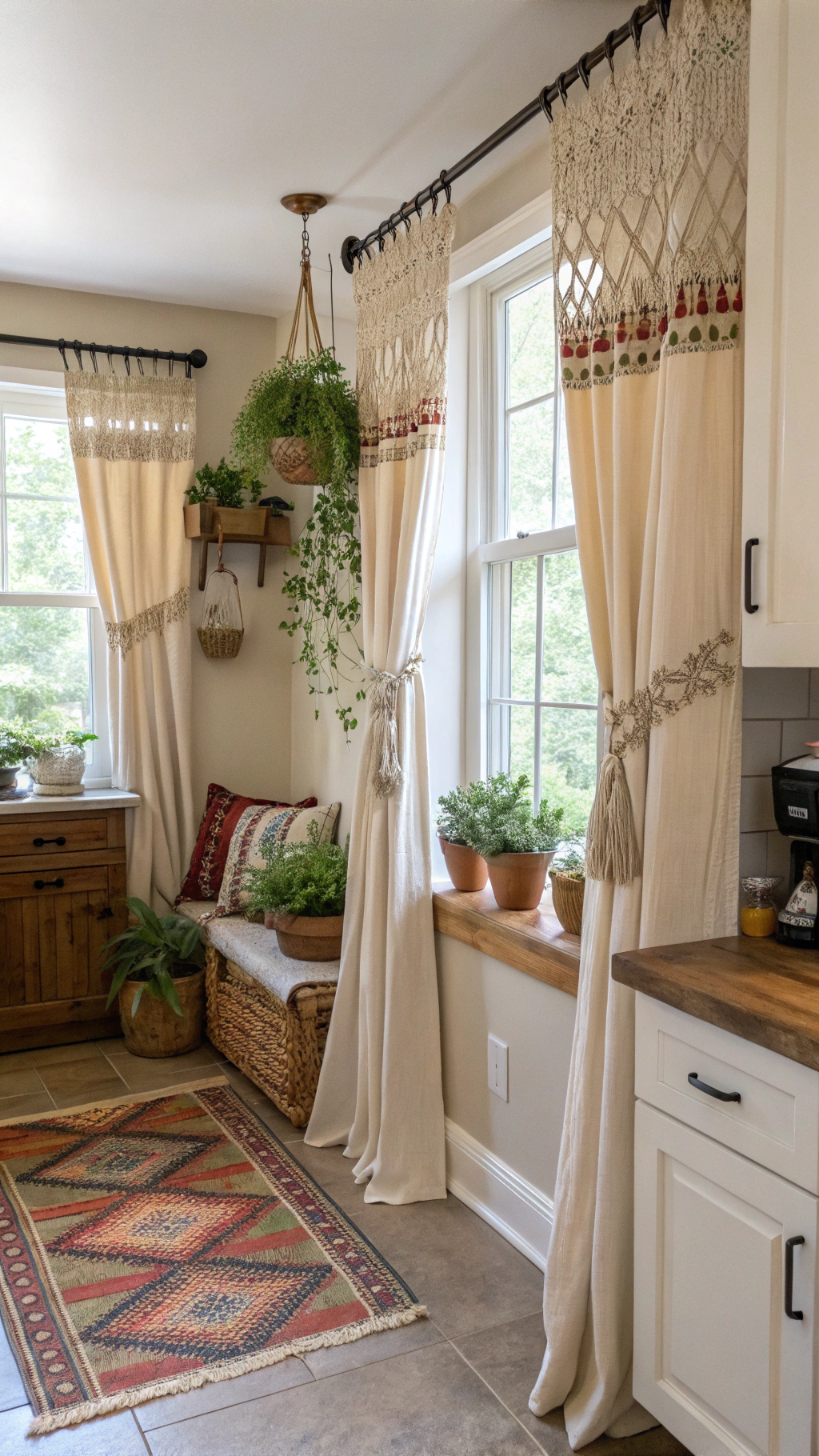 Boho Curtains Kitchen: A Fresh Twist on French Country