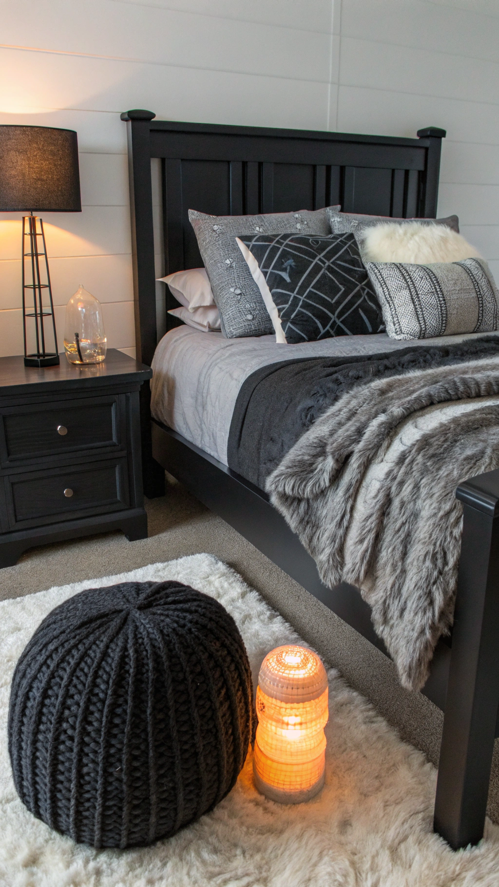 9. Cozy Black Bedroom: Warm and Inviting