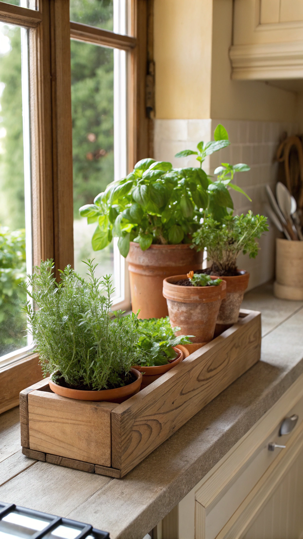 french country cottage kitchen: Incorporating a French Kitchen Garden into Your Space