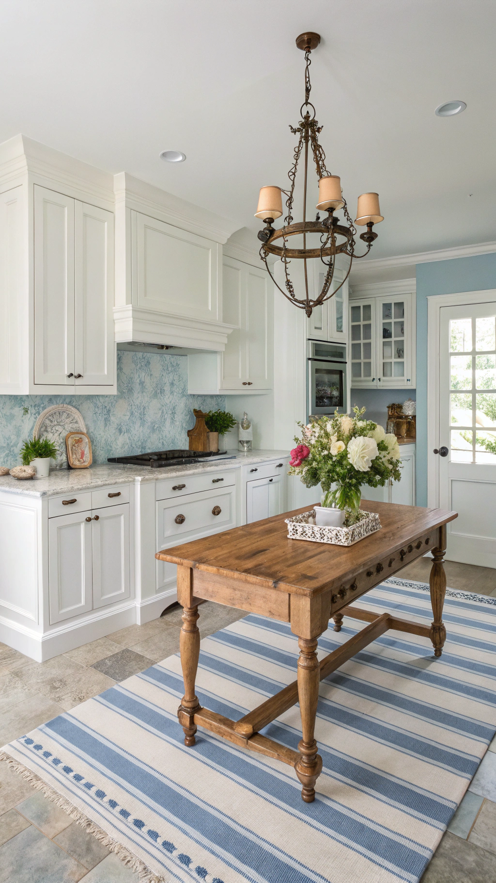 The Magic of Blue Kitchen Walls and White Cabinets