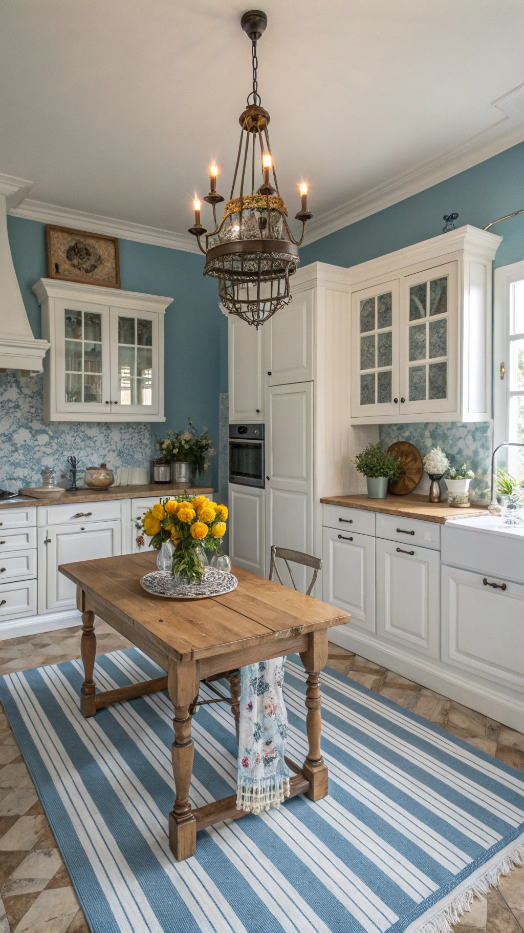 Blue Kitchen Walls and White Cabinets: A Match Made in Heaven