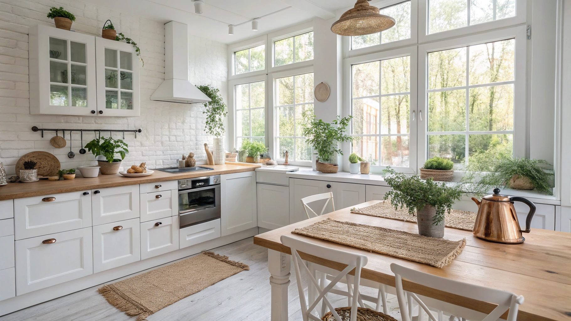 White And Wood Kitchen