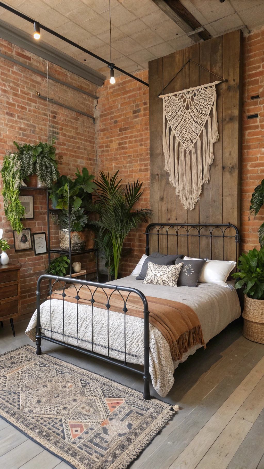 Industrial Boho Bedroom: The Best of Both Worlds