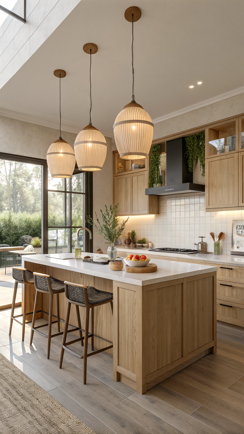 japandi kitchen cabinet design: Lighting Tips for Japandi Kitchen and Dining Spaces