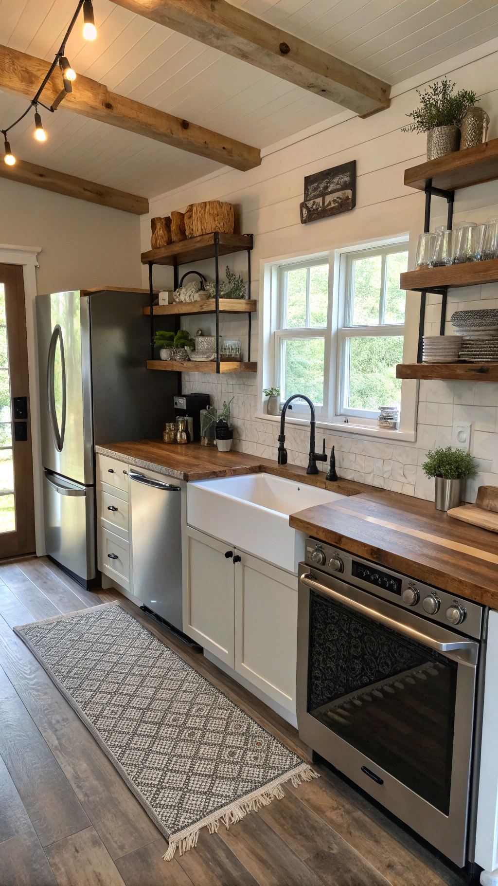 small farmhouse kitchen on a budget: Creating a Trendy Kitchen with Farmhouse Elements