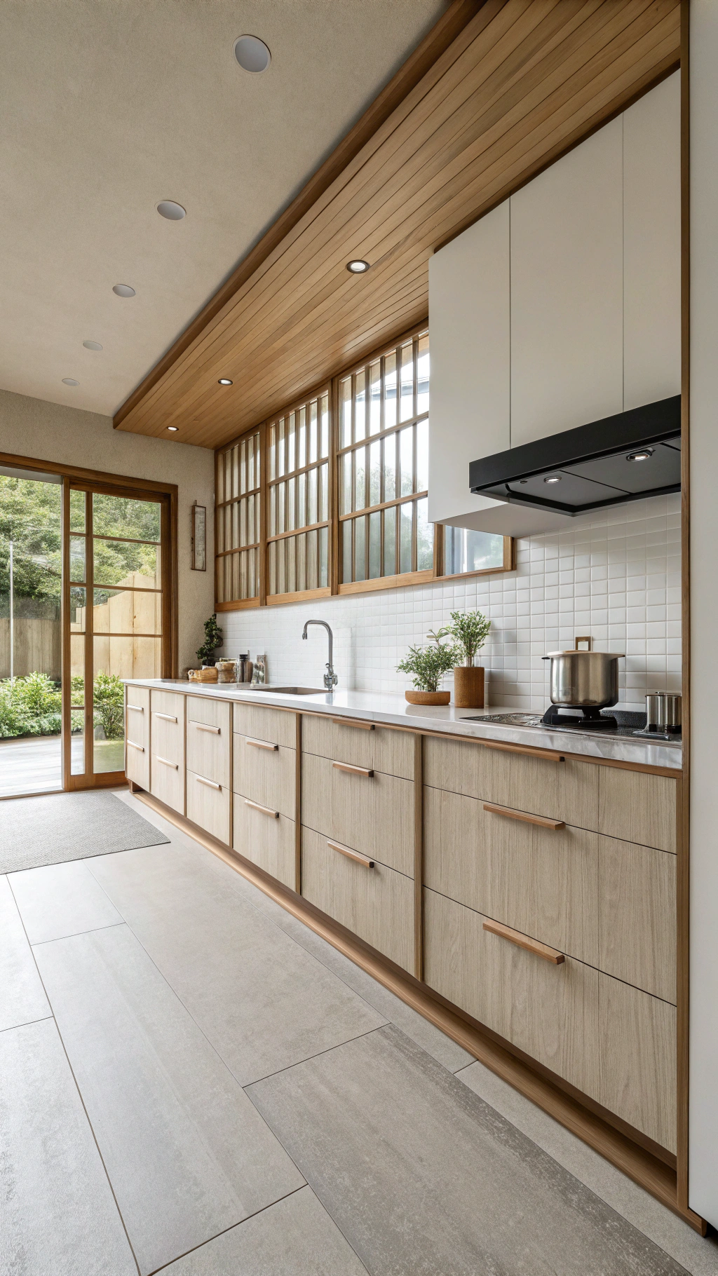 japandi kitchen cabinet design: No Handle Kitchen Cabinets: A Signature of Japandi Style