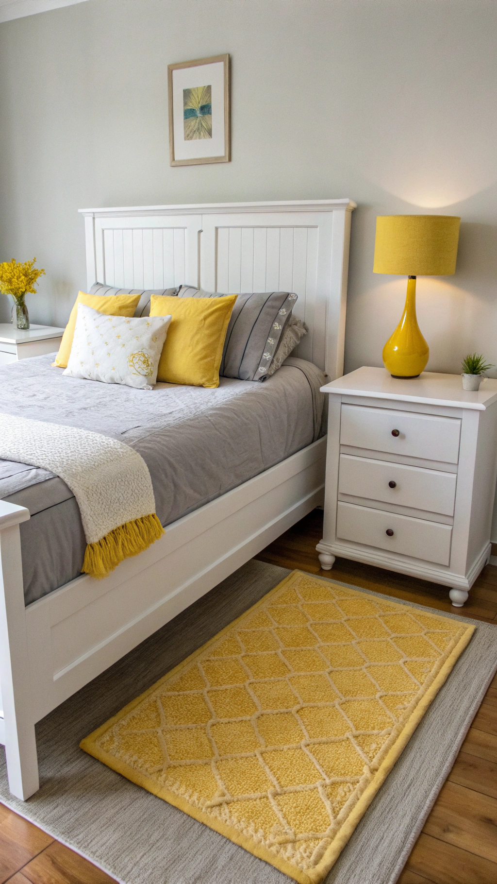 9. Yellow Decor Bedroom: Small Touches, Big Impact