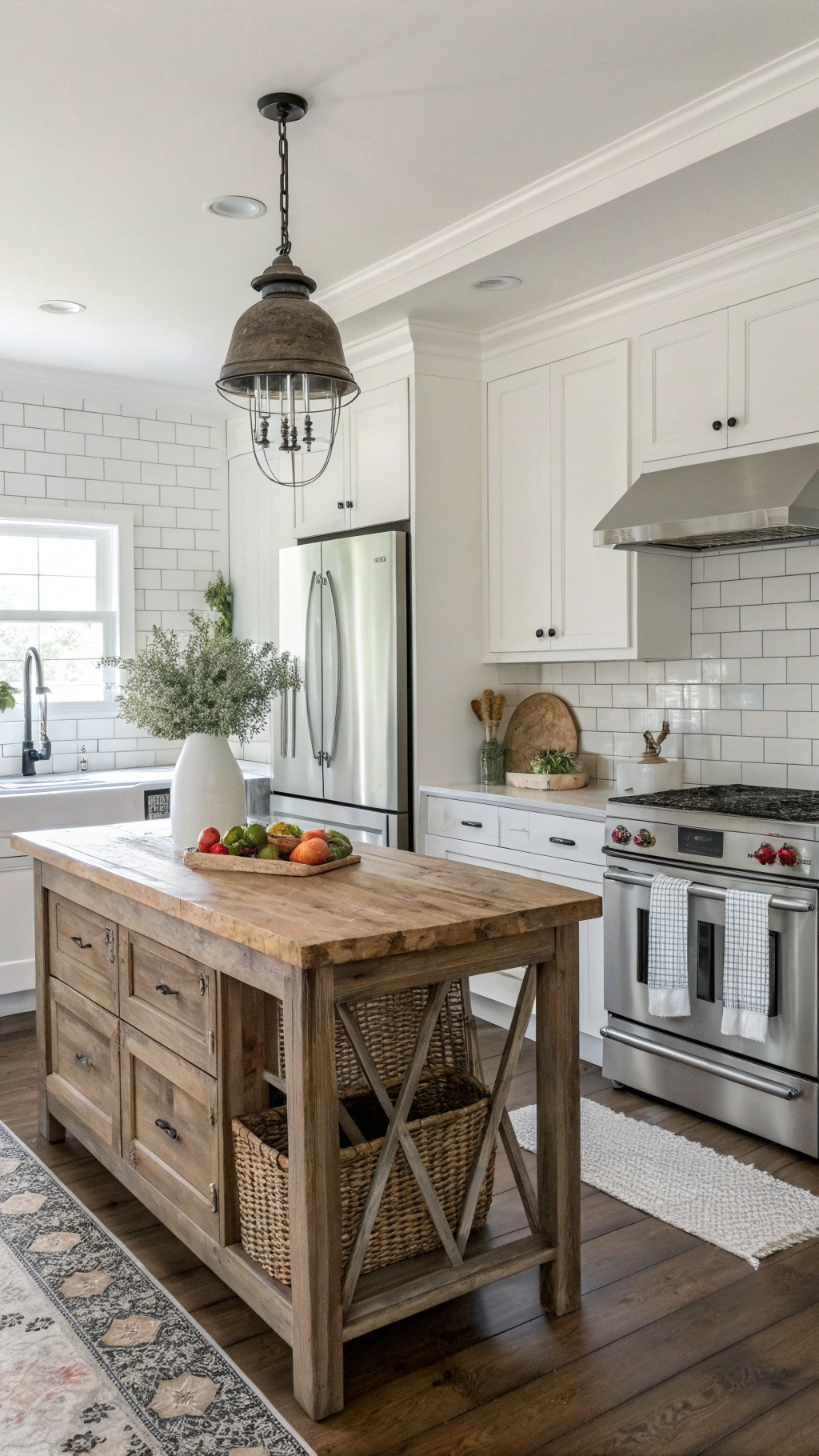 white french country kitchen: Modern French Country Design in a White Kitchen