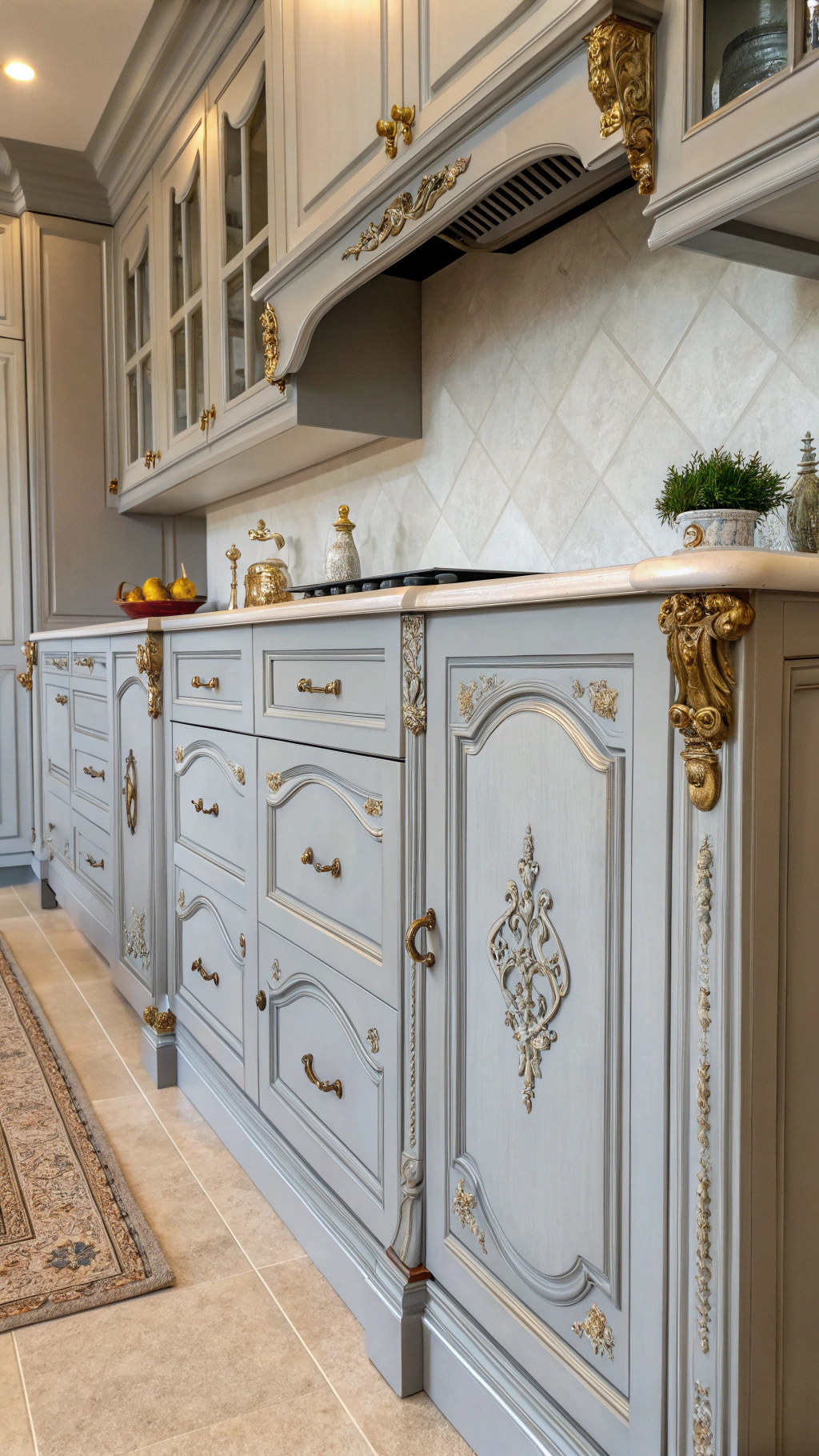 6. Add a Touch of Elegance with French Country Kitchen Cabinets