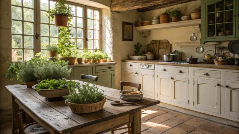 French Country Cottage Kitchen: Charming Traditional Decoration