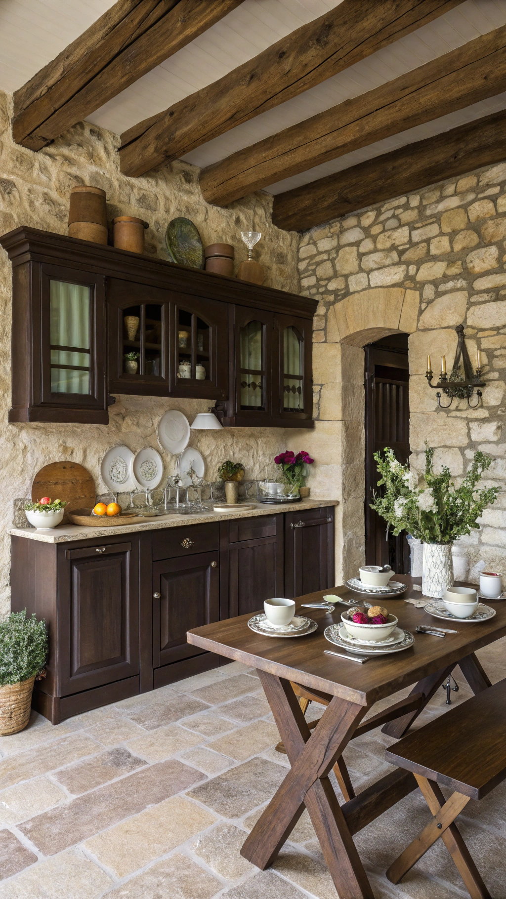 3. Stone Walls: Adding Rustic Charm to Your French Kitchen Design