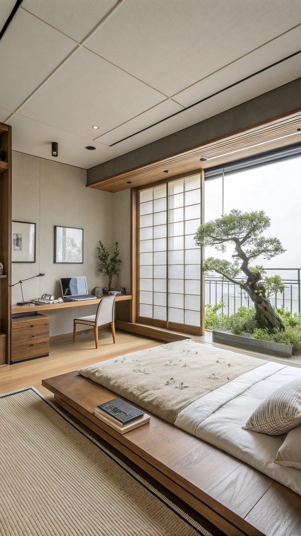 2. Modern Japanese Bedroom Design: Blending Old and New